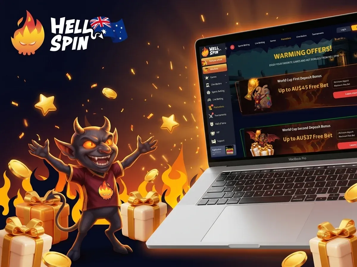 HellSpin welcome package up to AU$5,200 and 150 free spins